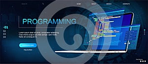 Programming or Software development web page template